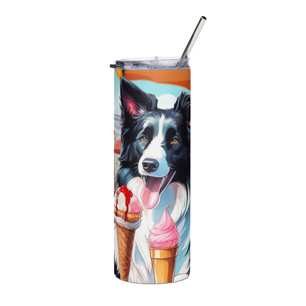 PugMug Custom Border Collie Stainless Steel Tumbler