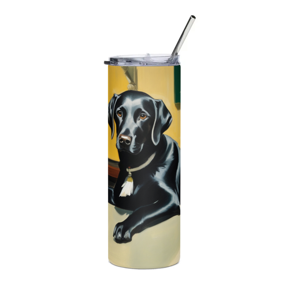 PugMug Custom Black Labrador Retriever Stainless Steel Tumbler