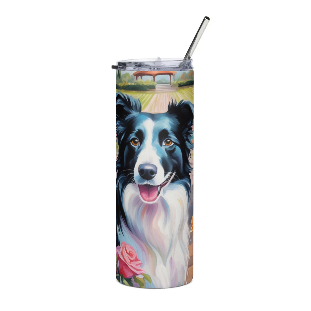 PugMug Custom Border Collie Stainless Steel Tumbler