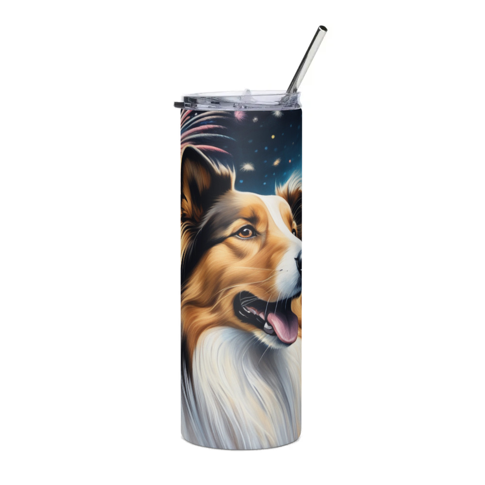 PugMug Custom Collie Stainless Steel Tumbler