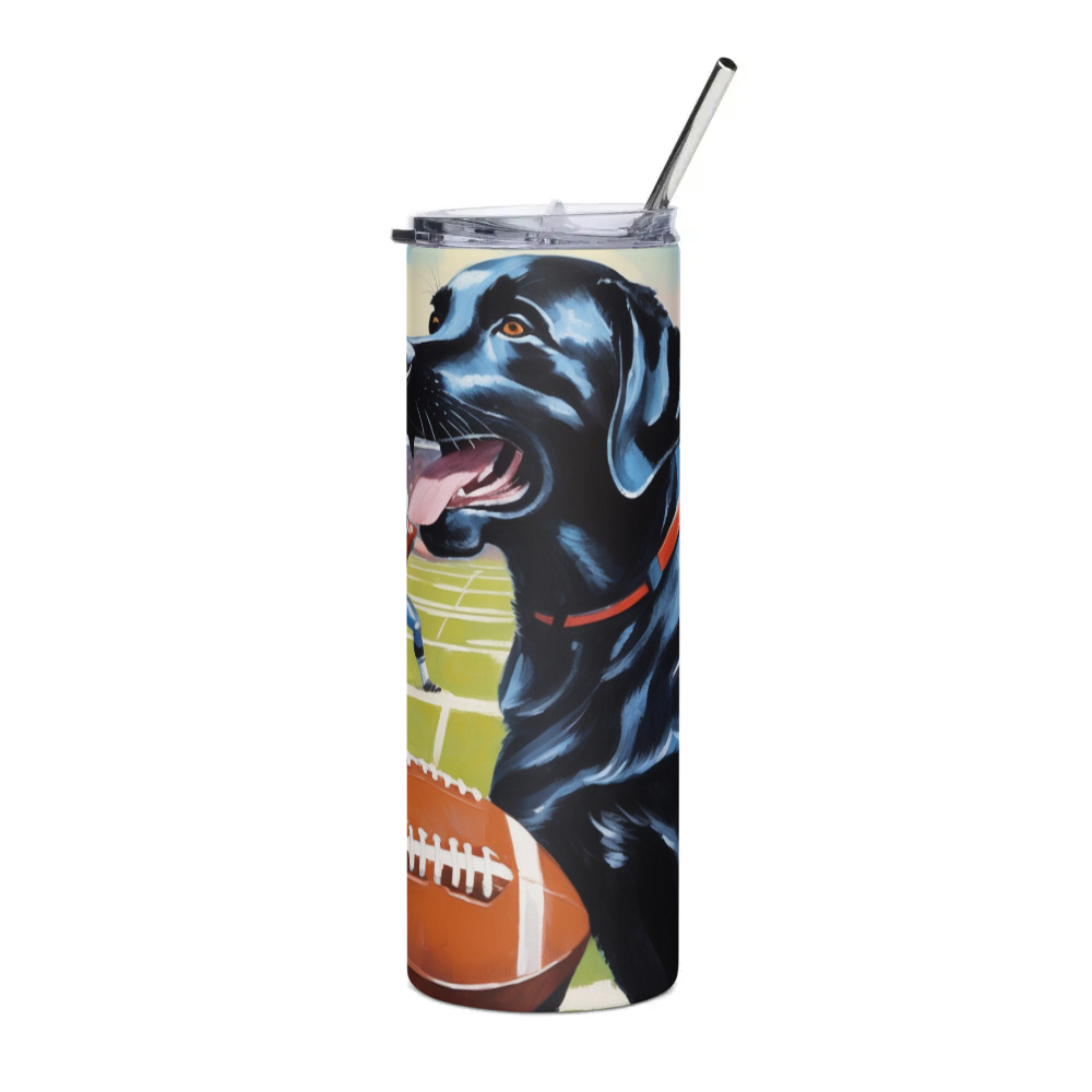 PugMug Custom Black Labrador Retriever Stainless Steel Tumbler