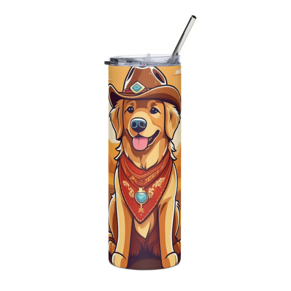 PugMug Custom Golden Retriever Stainless Steel Tumbler