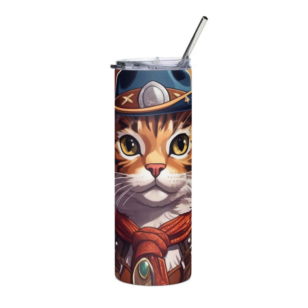 PugMug Custom Tabby Exotic Cat Stainless Steel Tumbler