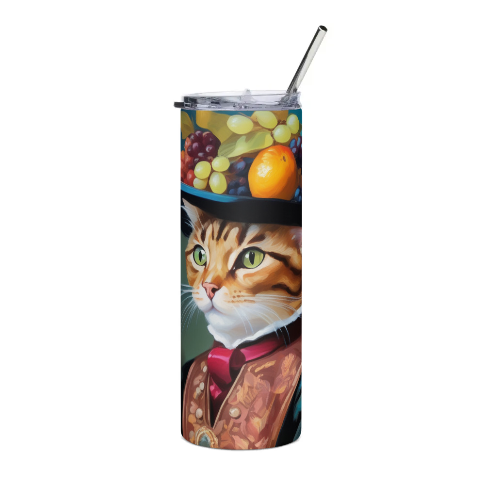 PugMug Custom Tabby Exotic Cat Stainless Steel Tumbler