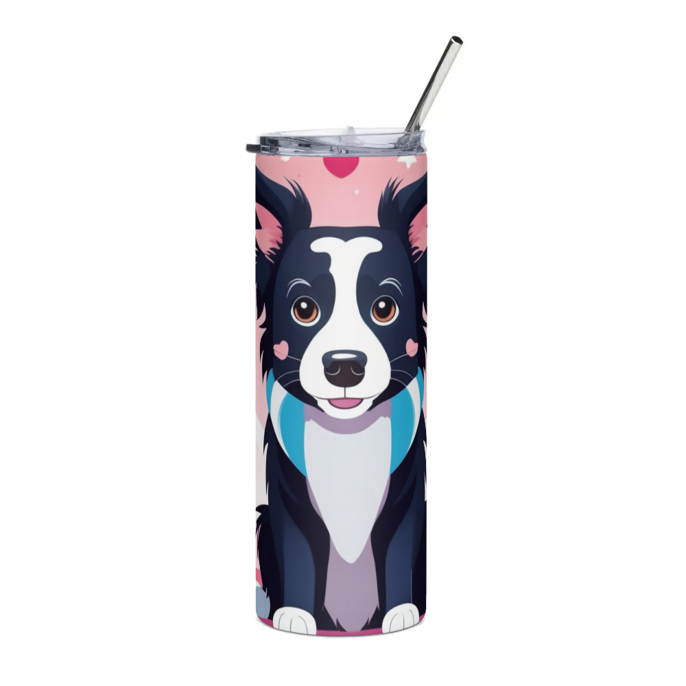 PugMug Custom Border Collie Stainless Steel Tumbler