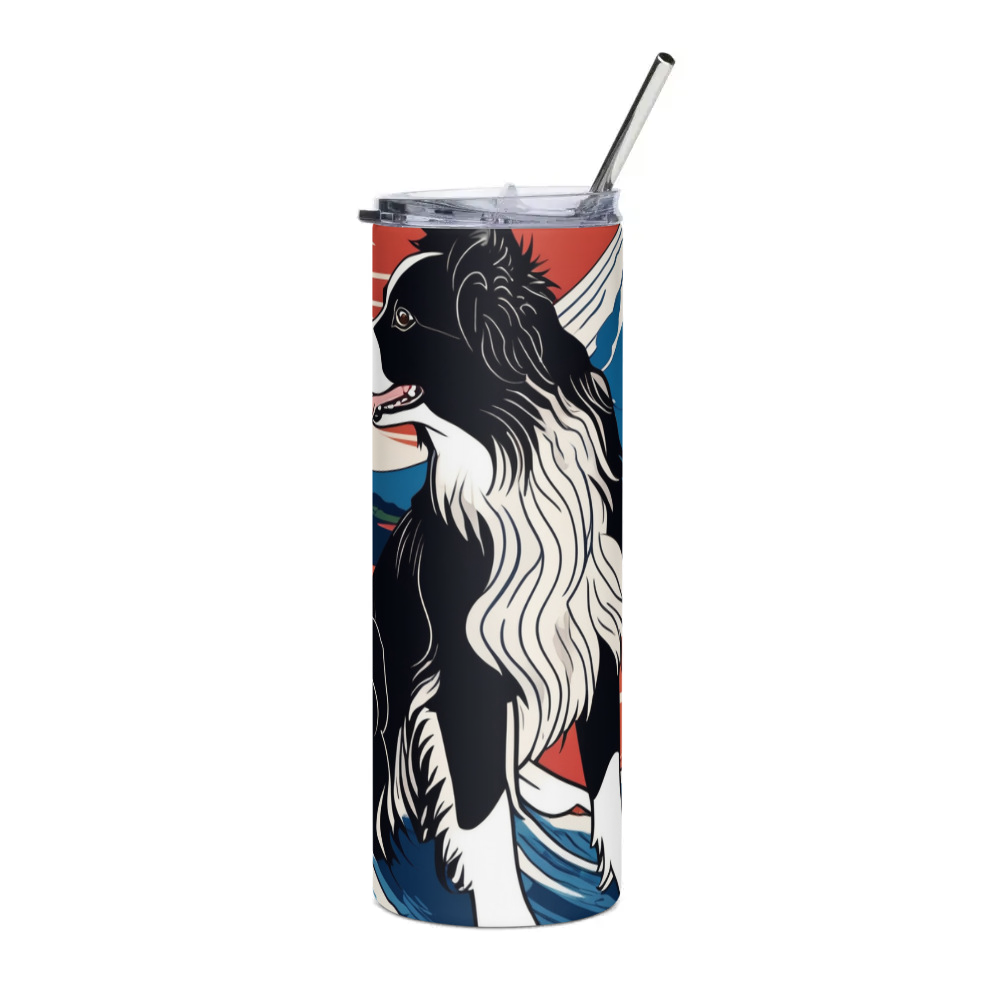 PugMug Custom Border Collie Stainless Steel Tumbler