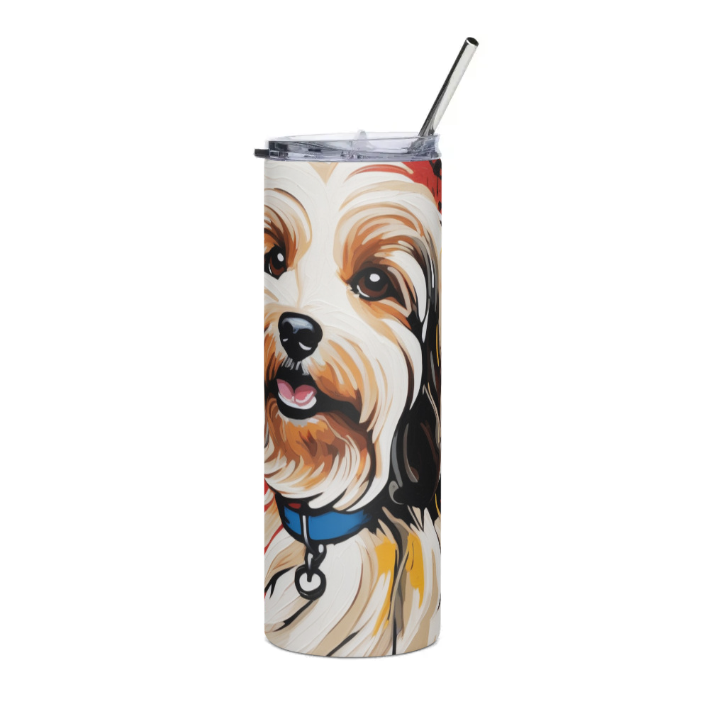 PugMug Custom Tan Havanese Dog Stainless Steel Tumbler