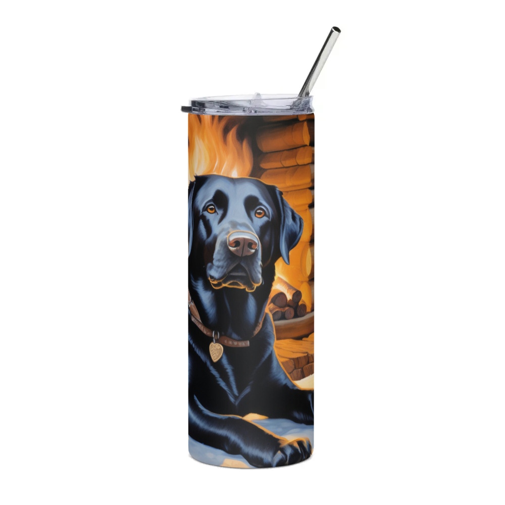 PugMug Custom Black Labrador Retriever Stainless Steel Tumbler
