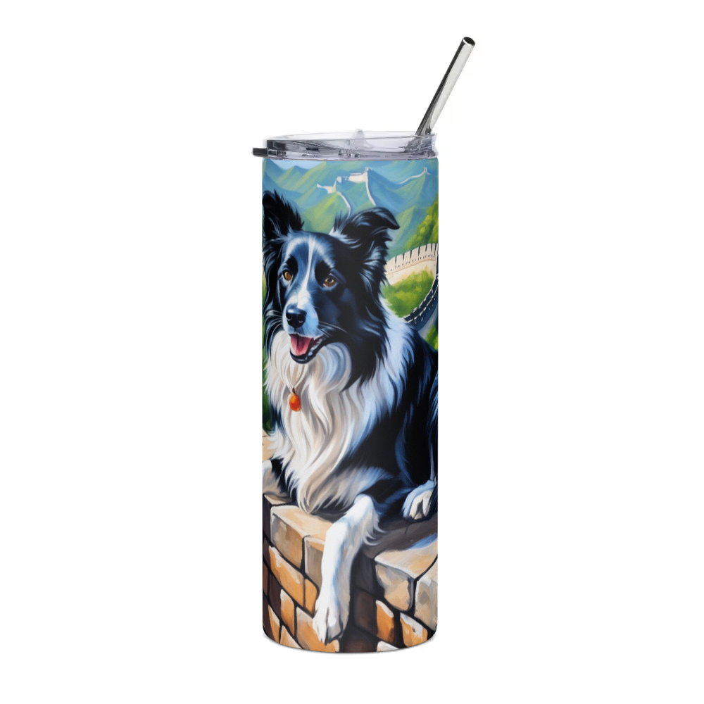 PugMug Custom Border Collie Stainless Steel Tumbler