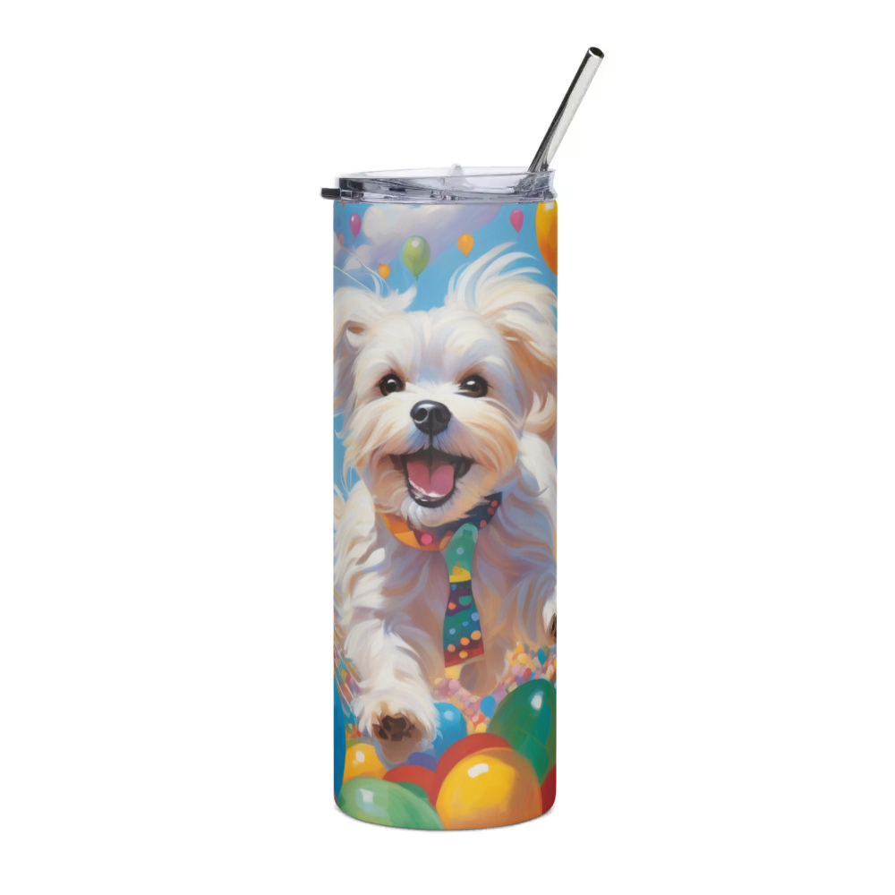 PugMug Custom Maltese Dog Stainless Steel Tumbler