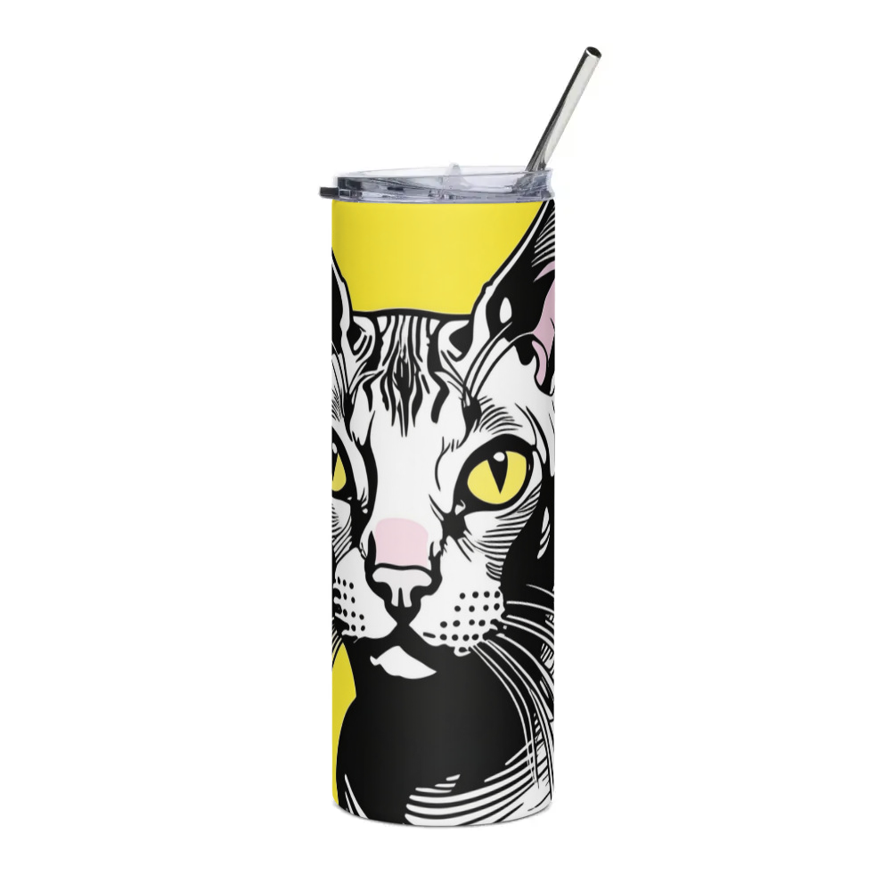 PugMug Custom Tabby Sphynx Cat Stainless Steel Tumbler