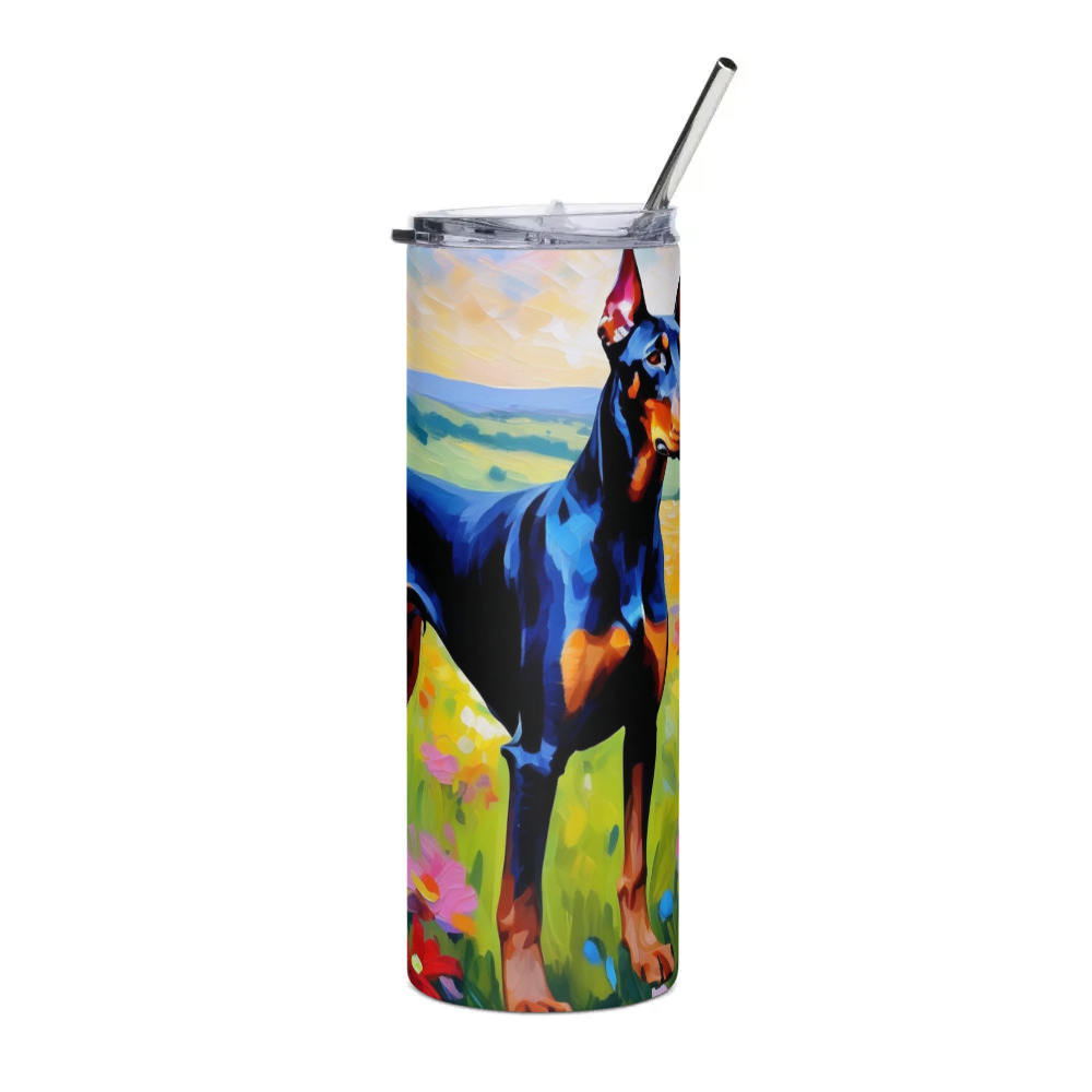 PugMug Custom Doberman Pinscher Stainless Steel Tumbler