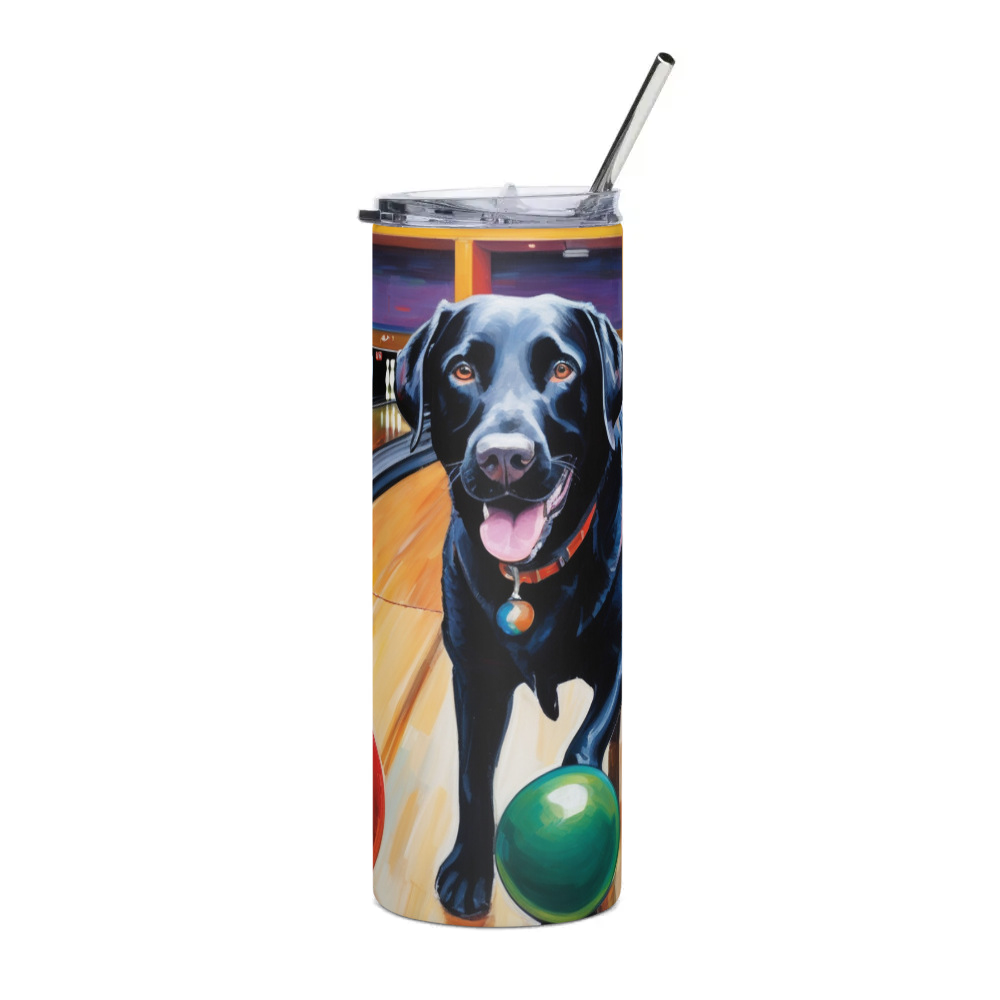 PugMug Custom Black Labrador Retriever Stainless Steel Tumbler