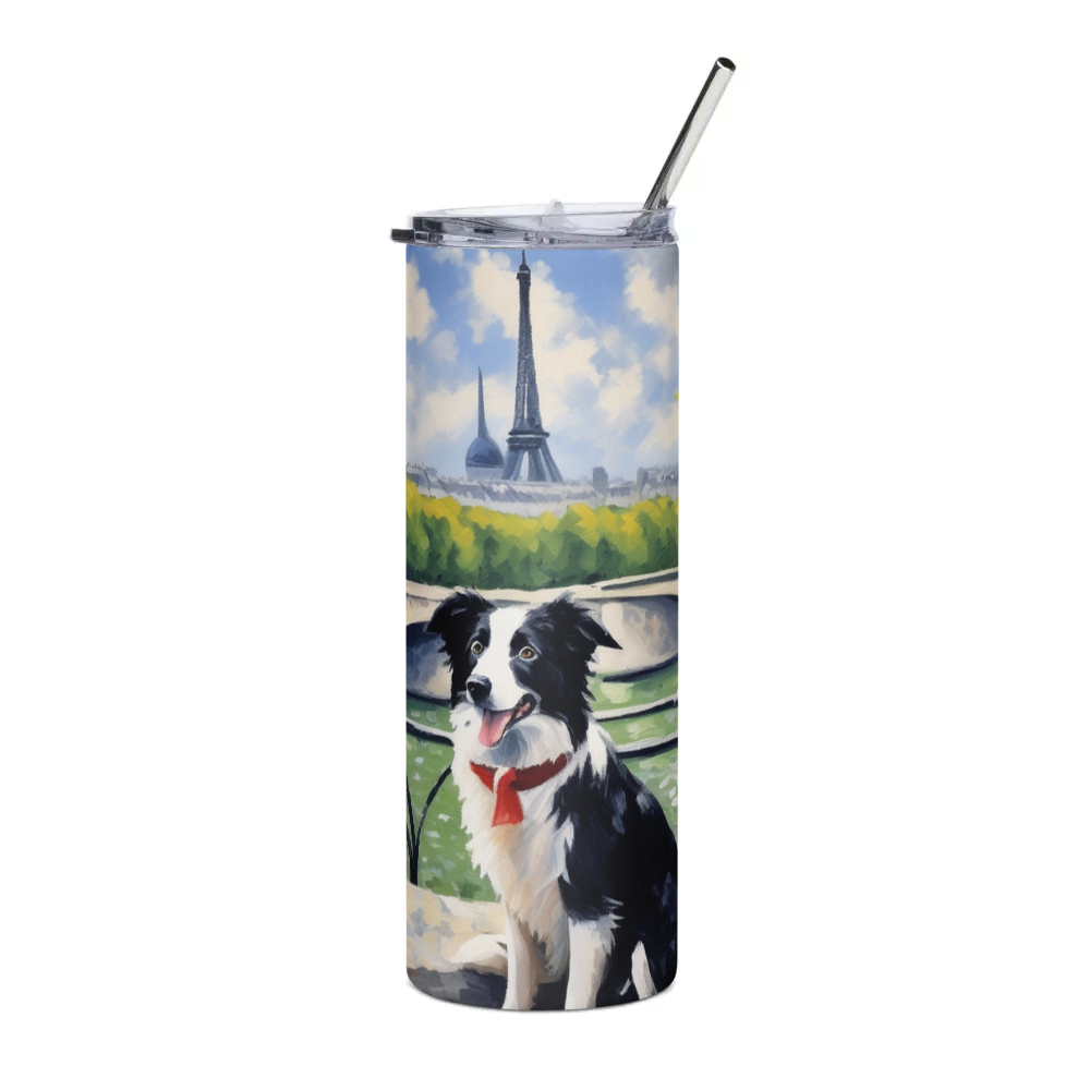 PugMug Custom Border Collie Stainless Steel Tumbler
