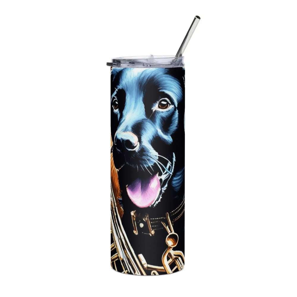 PugMug Custom Black Labrador Retriever Stainless Steel Tumbler