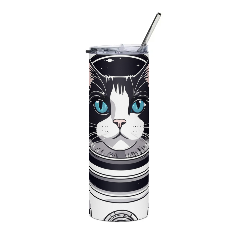 PugMug Custom Black Ragdoll Cat Stainless Steel Tumbler