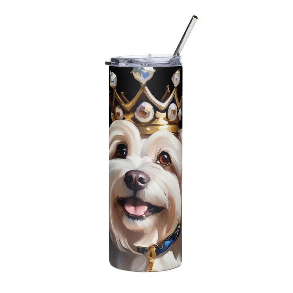PugMug Custom White Havanese Dog Stainless Steel Tumbler