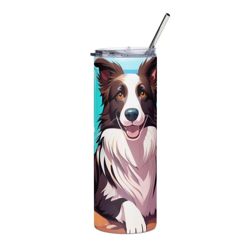 PugMug Custom Border Collie Stainless Steel Tumbler