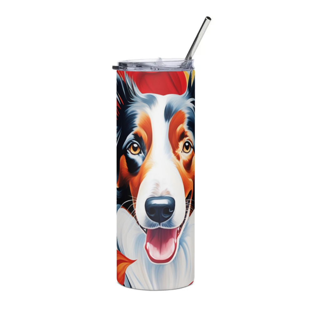 PugMug Custom Border Collie Stainless Steel Tumbler