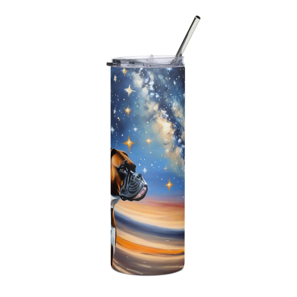 PugMug Custom Boxer Dog Stainless Steel Tumbler