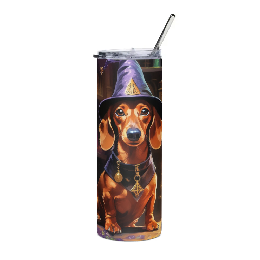 PugMug Custom Tan Dachshund Stainless Steel Tumbler