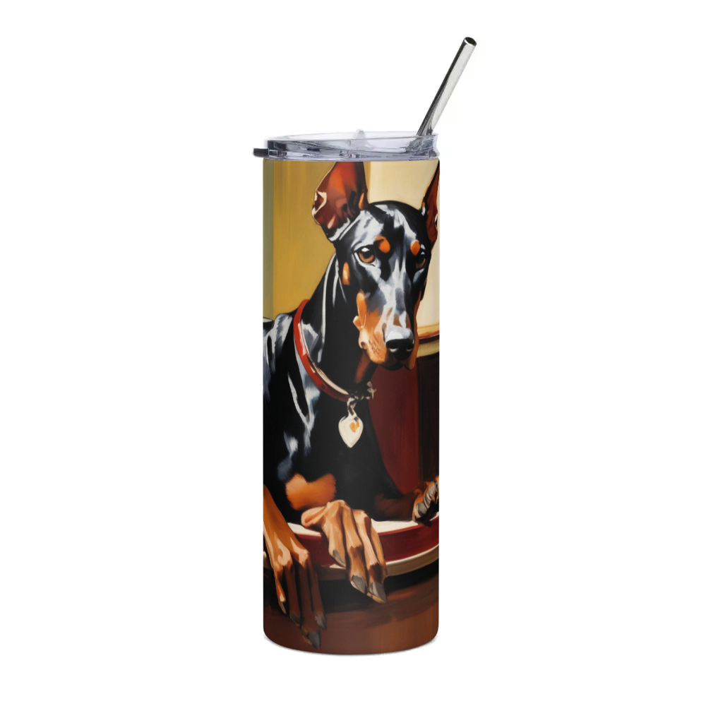 PugMug Custom Doberman Pinscher Stainless Steel Tumbler