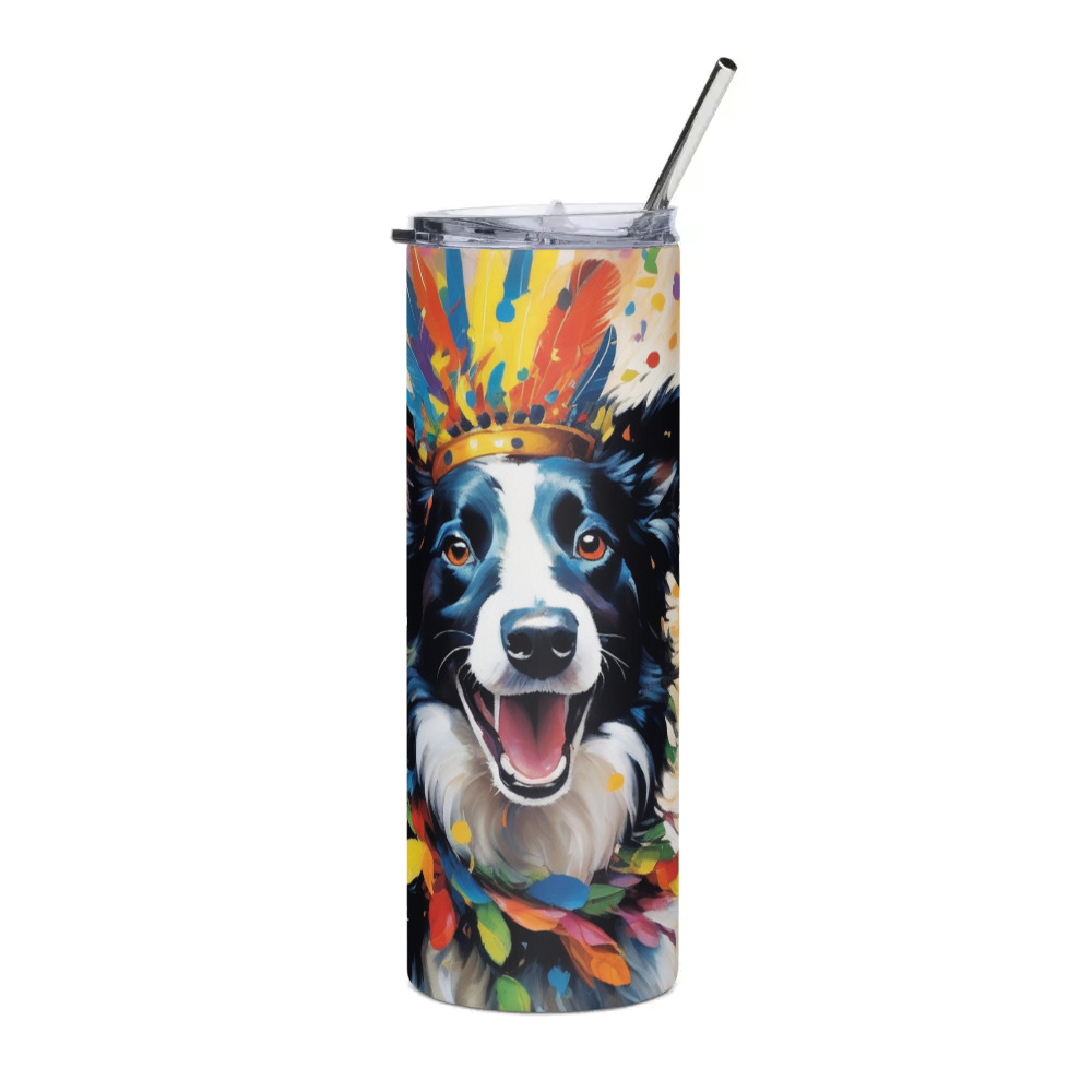 PugMug Custom Border Collie Stainless Steel Tumbler