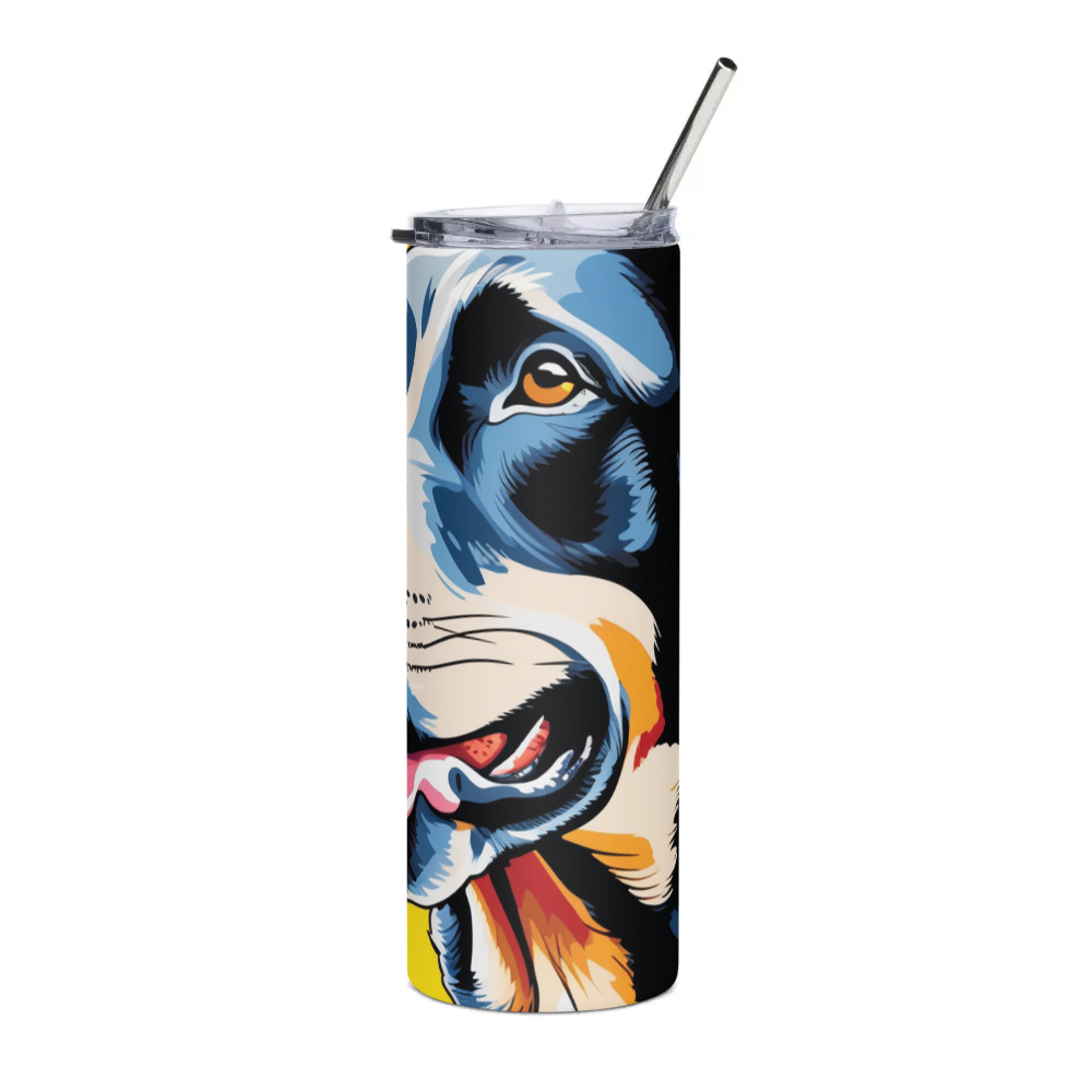 PugMug Custom Black Labrador Retriever Stainless Steel Tumbler