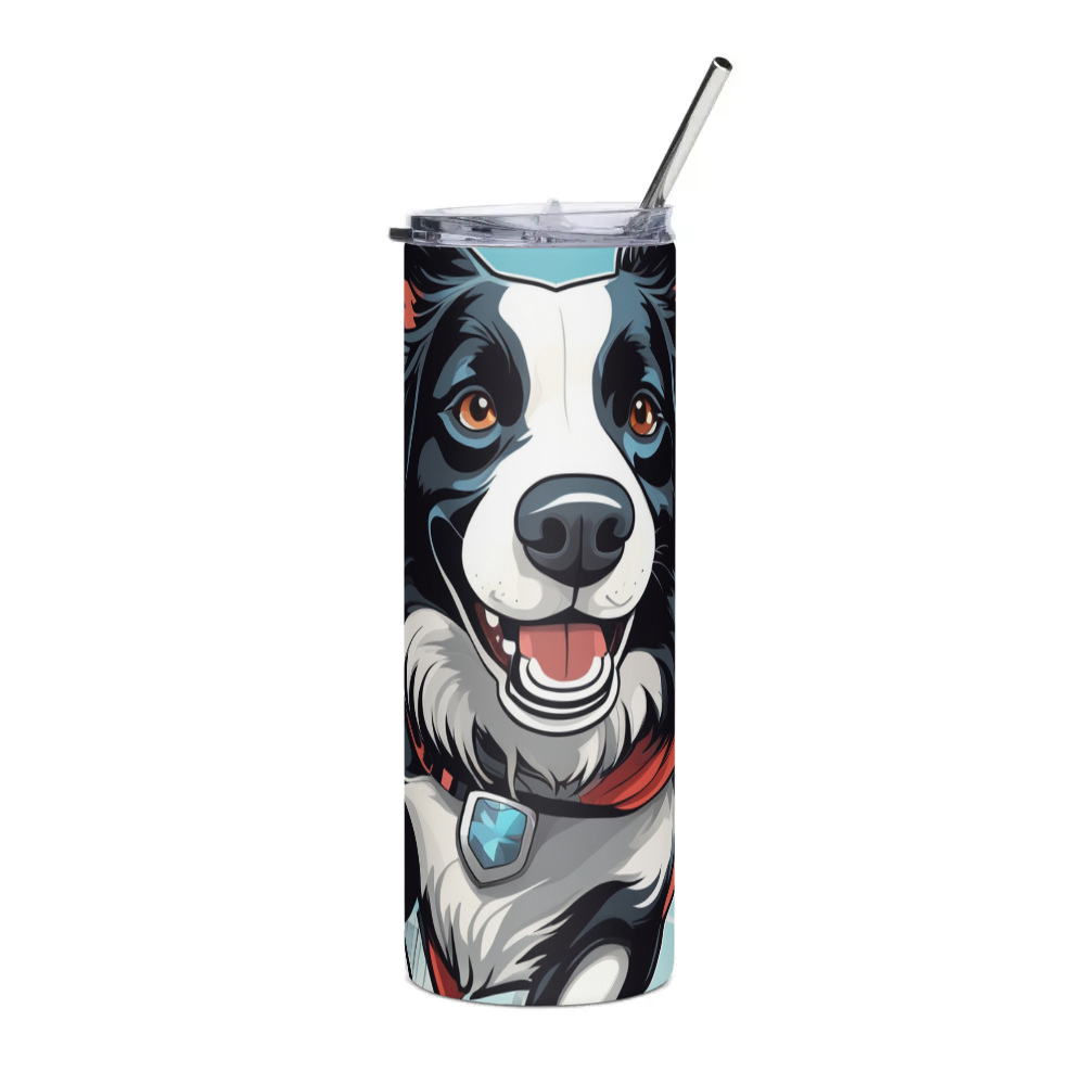 PugMug Custom Border Collie Stainless Steel Tumbler