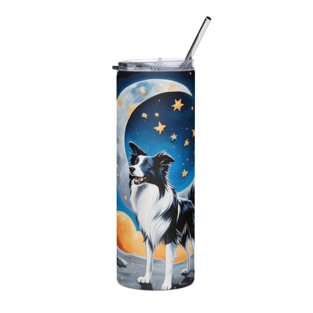 PugMug Custom Border Collie Stainless Steel Tumbler
