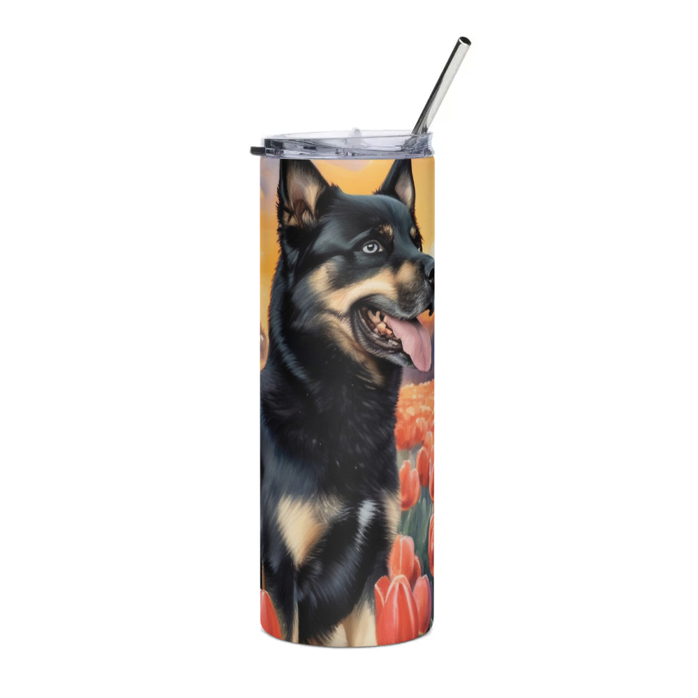 PugMug Custom Blue Stainless Steel Tumbler
