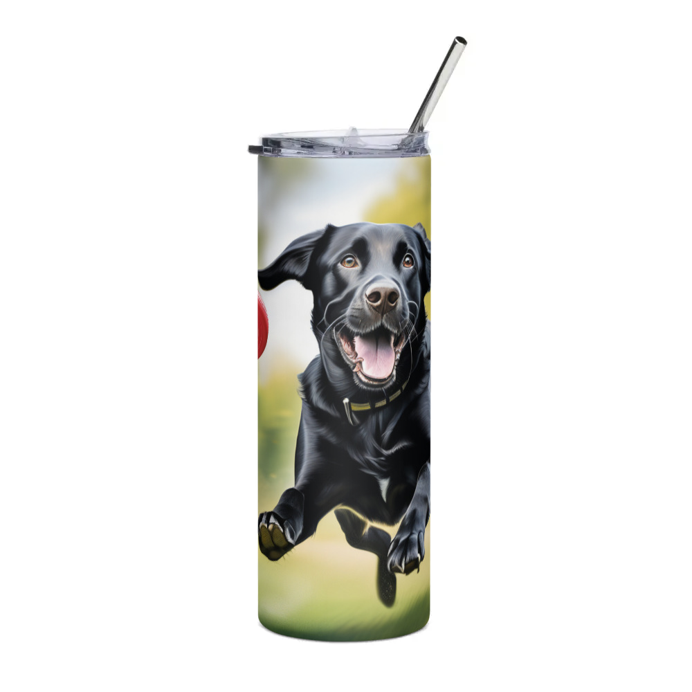 PugMug Custom Black Labrador Retriever Stainless Steel Tumbler