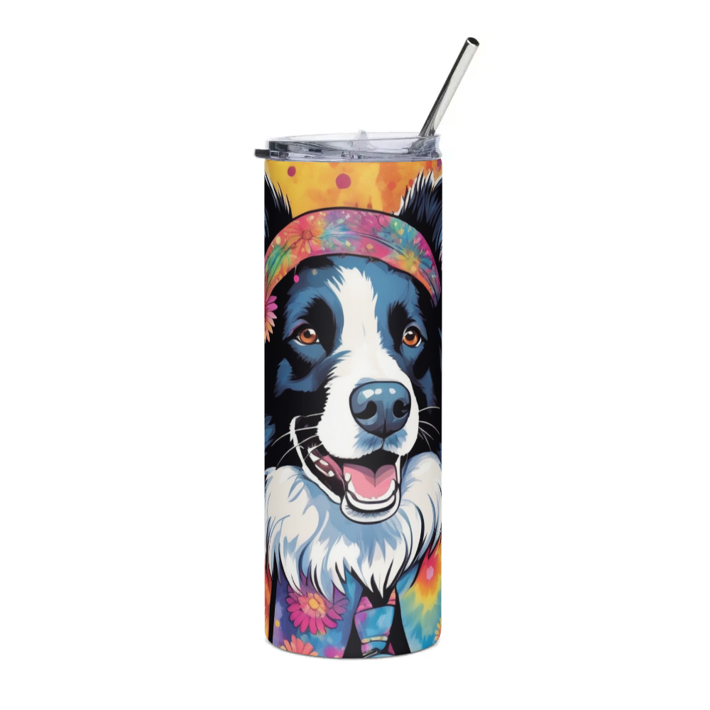 PugMug Custom Border Collie Stainless Steel Tumbler