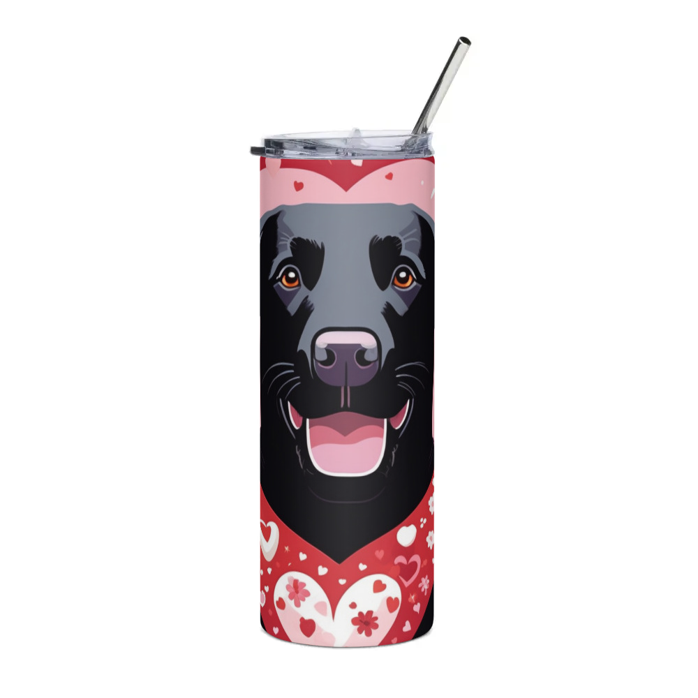 PugMug Custom Black Labrador Retriever Stainless Steel Tumbler