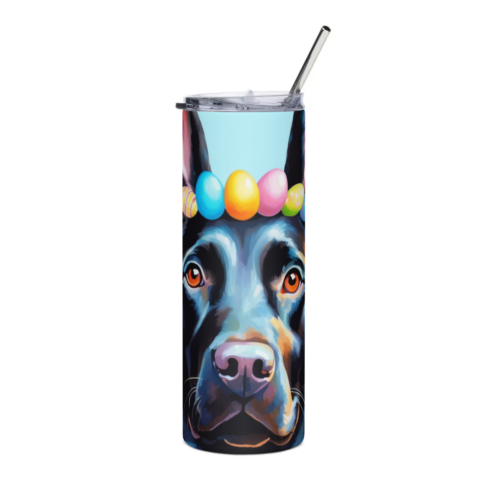 PugMug Custom Black Labrador Retriever Stainless Steel Tumbler