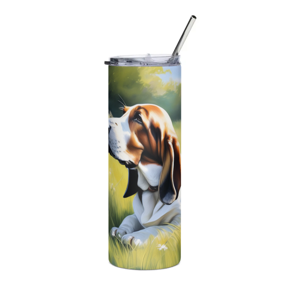 PugMug Custom Basset Hound Stainless Steel Tumbler