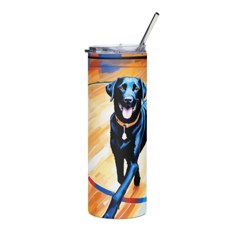 PugMug Custom Black Labrador Retriever Stainless Steel Tumbler