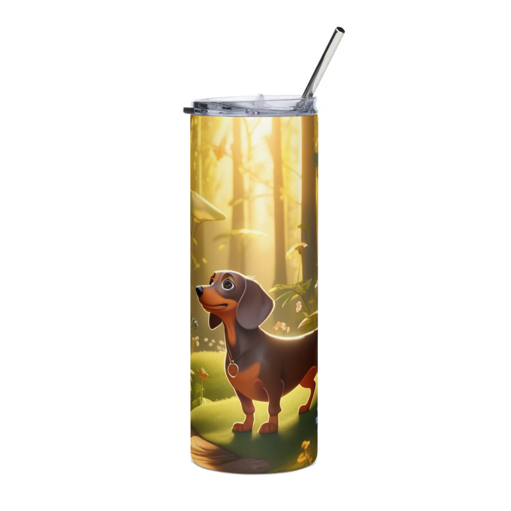 PugMug Custom Tan Dachshund Stainless Steel Tumbler