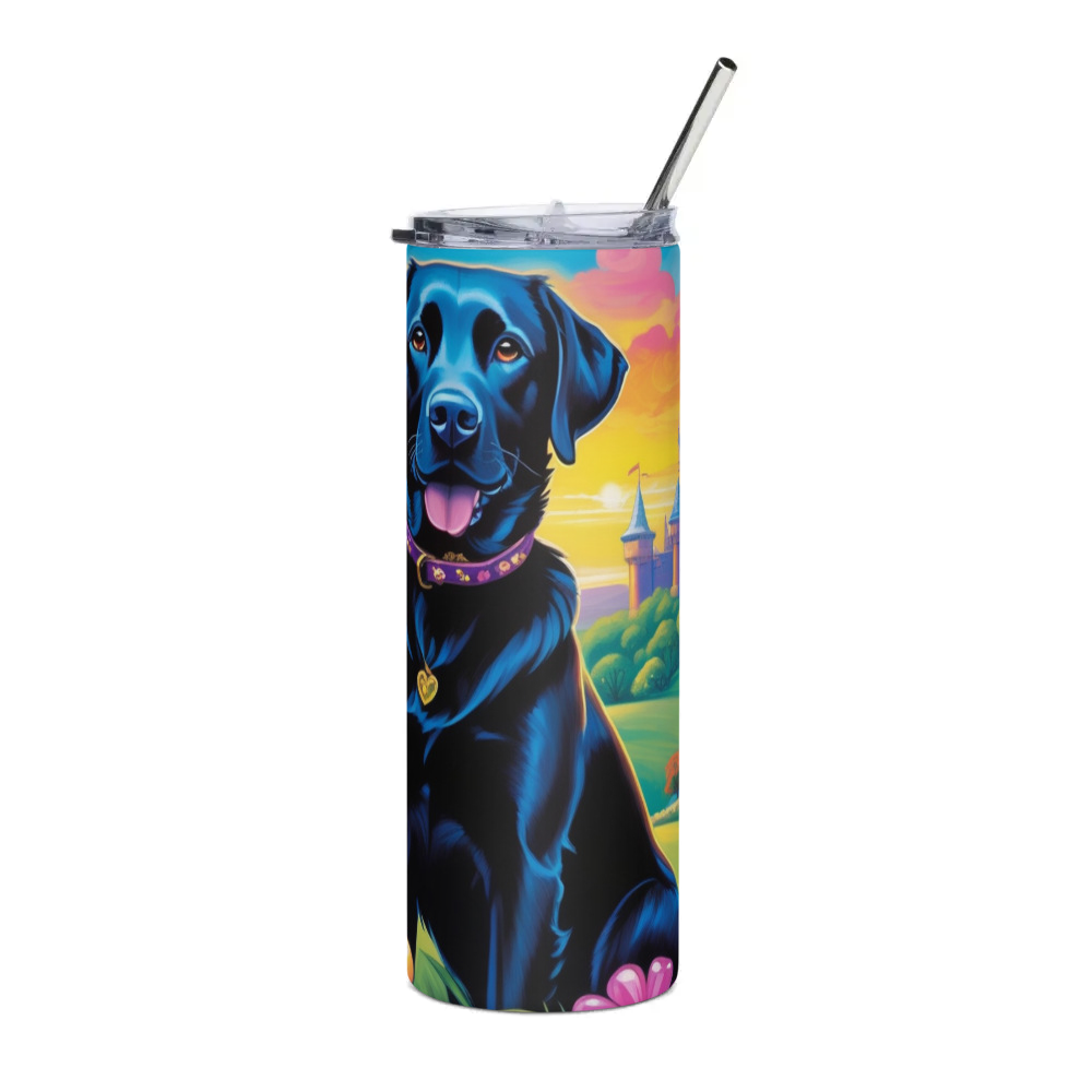 PugMug Custom Black Labrador Retriever Stainless Steel Tumbler