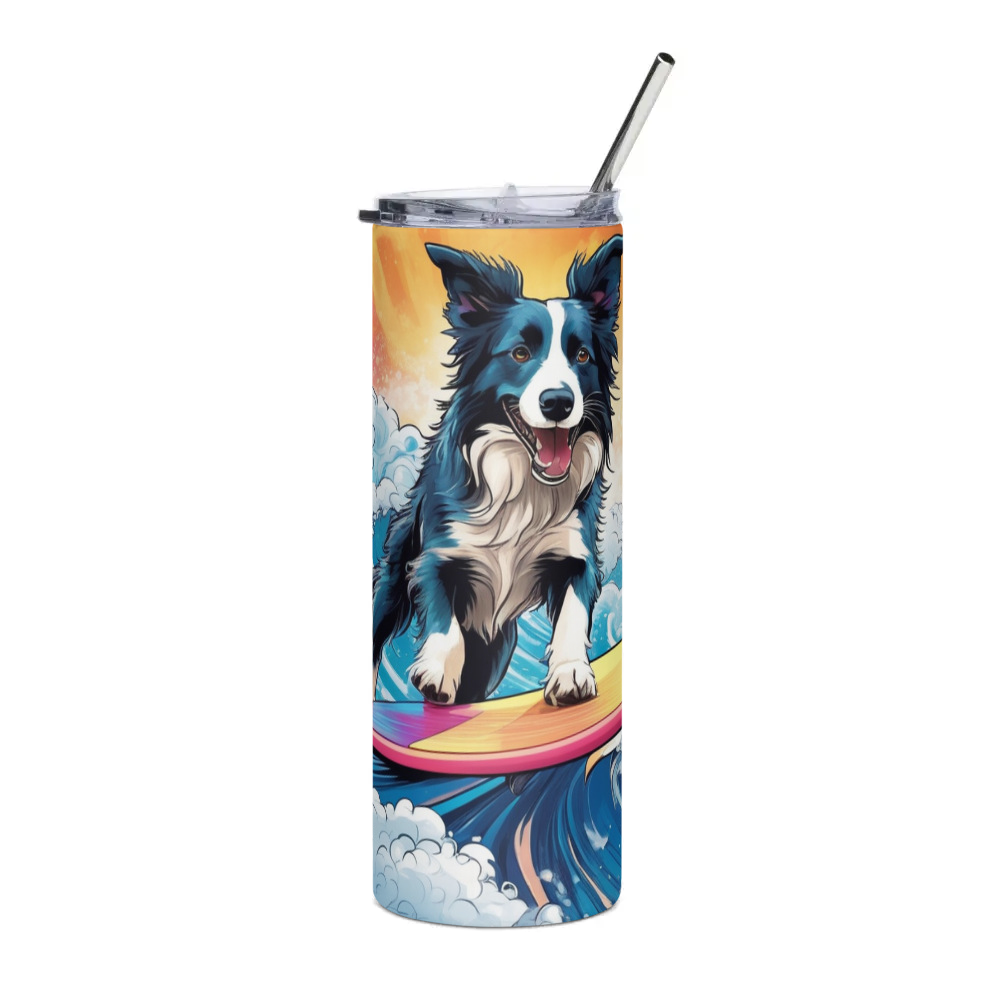 PugMug Custom Border Collie Stainless Steel Tumbler