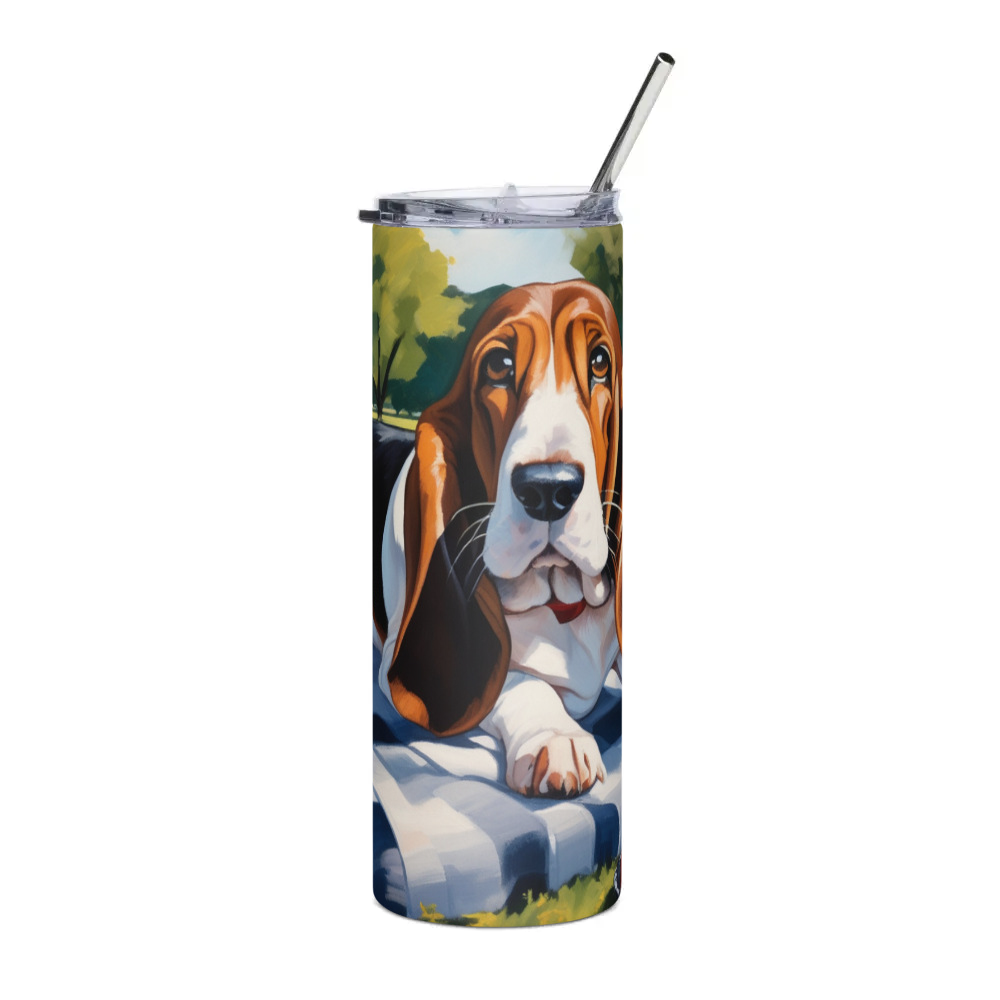 PugMug Custom Basset Hound Stainless Steel Tumbler