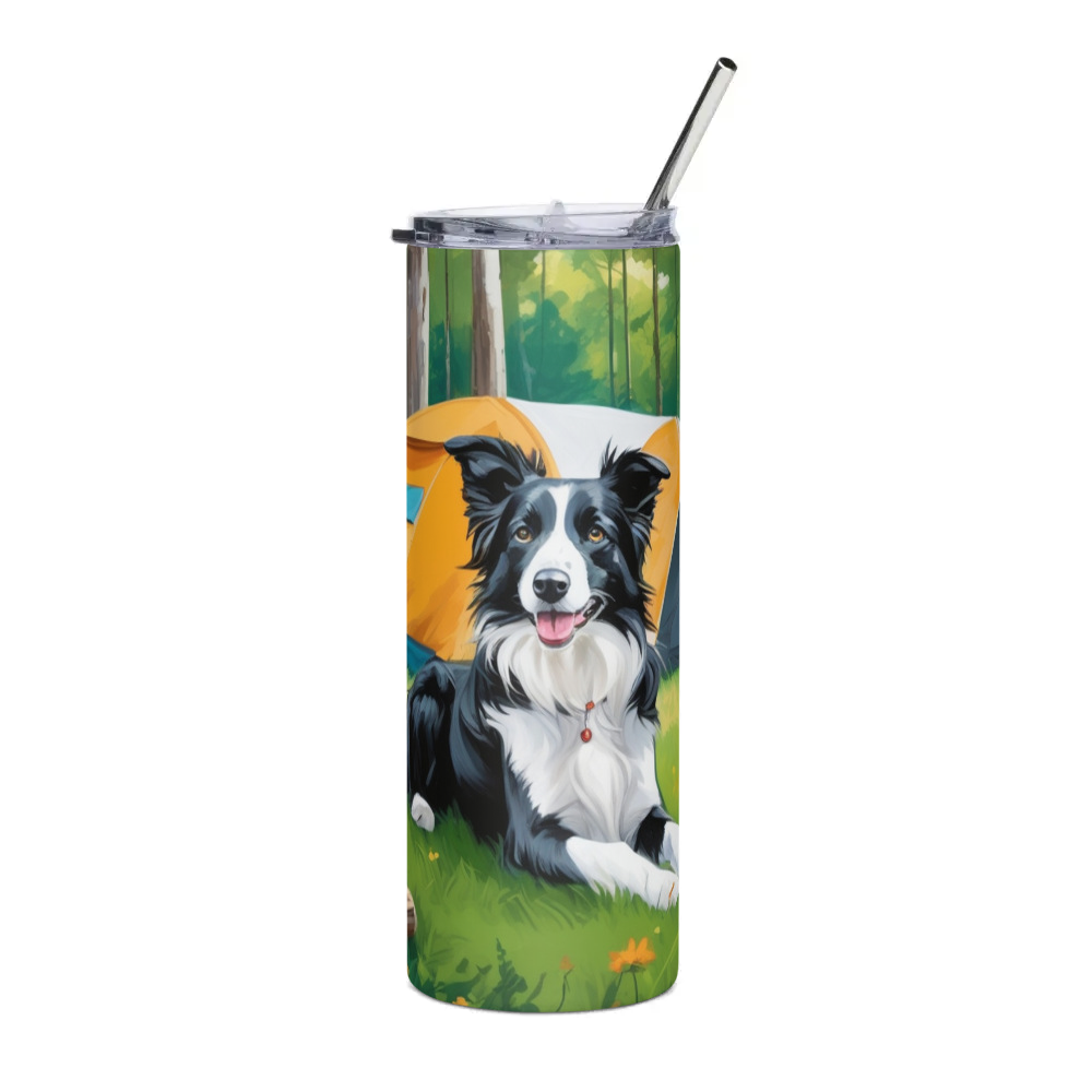 PugMug Custom Border Collie Stainless Steel Tumbler