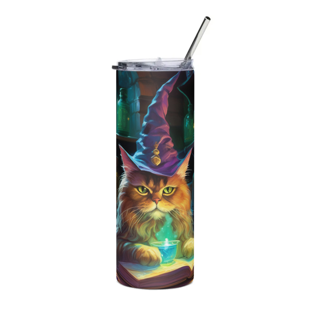 PugMug Custom Tabby Persian Cat Stainless Steel Tumbler