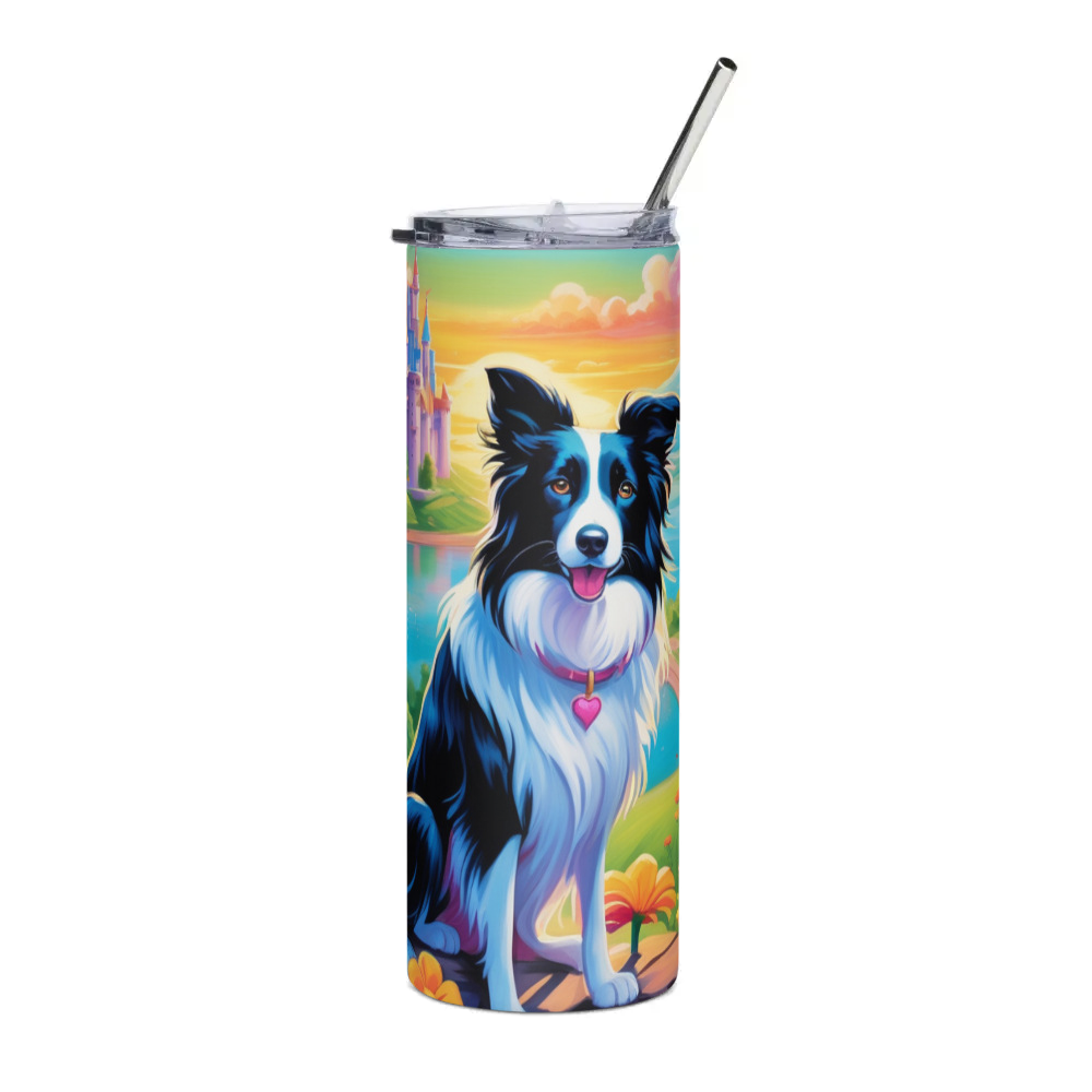 PugMug Custom Border Collie Stainless Steel Tumbler