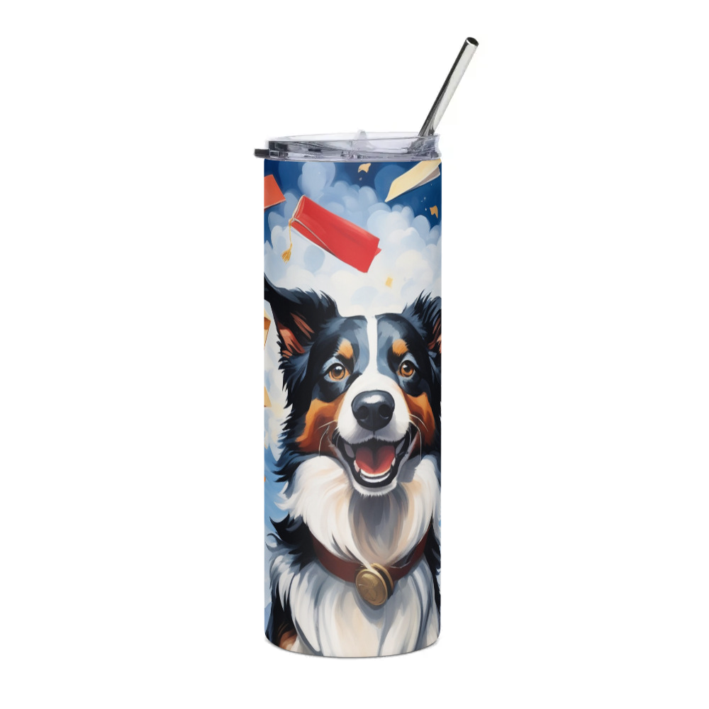 PugMug Custom Border Collie Stainless Steel Tumbler