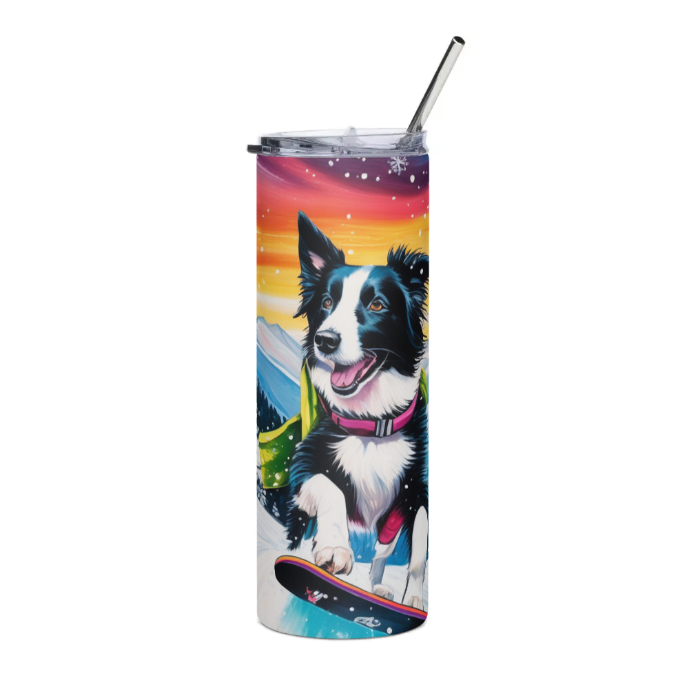 PugMug Custom Border Collie Stainless Steel Tumbler