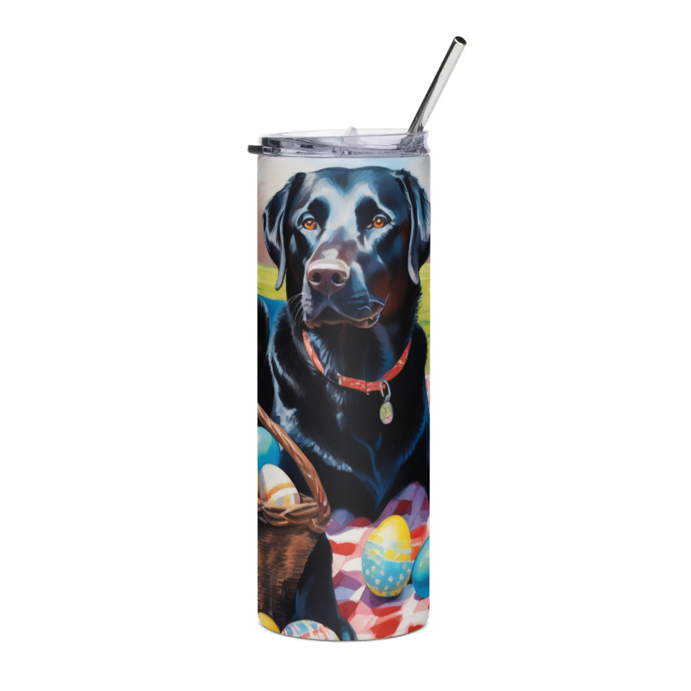 PugMug Custom Black Labrador Retriever Stainless Steel Tumbler