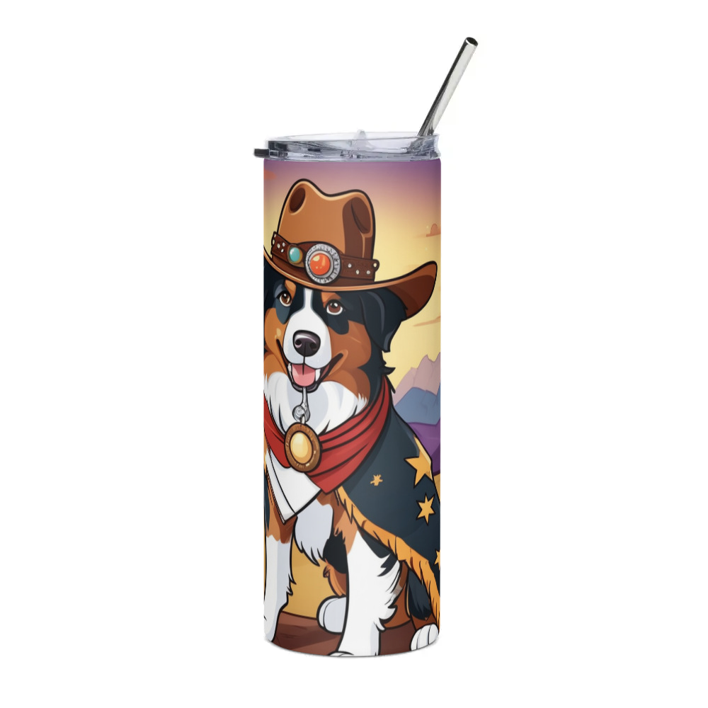 PugMug Custom Australian Shepherd Dog Stainless Steel Tumbler