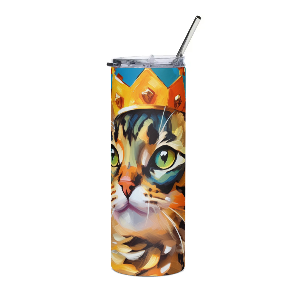 PugMug Custom Tabby Exotic Cat Stainless Steel Tumbler