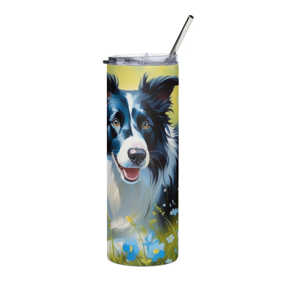 PugMug Custom Border Collie Stainless Steel Tumbler